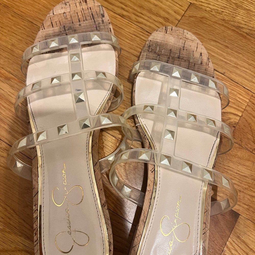 Stylish Women's Clear Studded Sandals